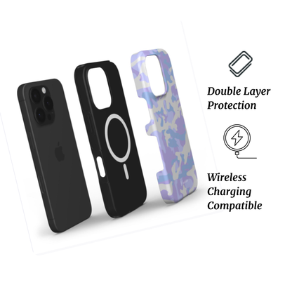 MagSafe Tough Phone Case | Mystic Camo – Shock-resistant, durable camouflage-patterned case with MagSafe compatibility.