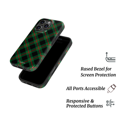 MagSafe Tough Phone Case|Emerald Plaid