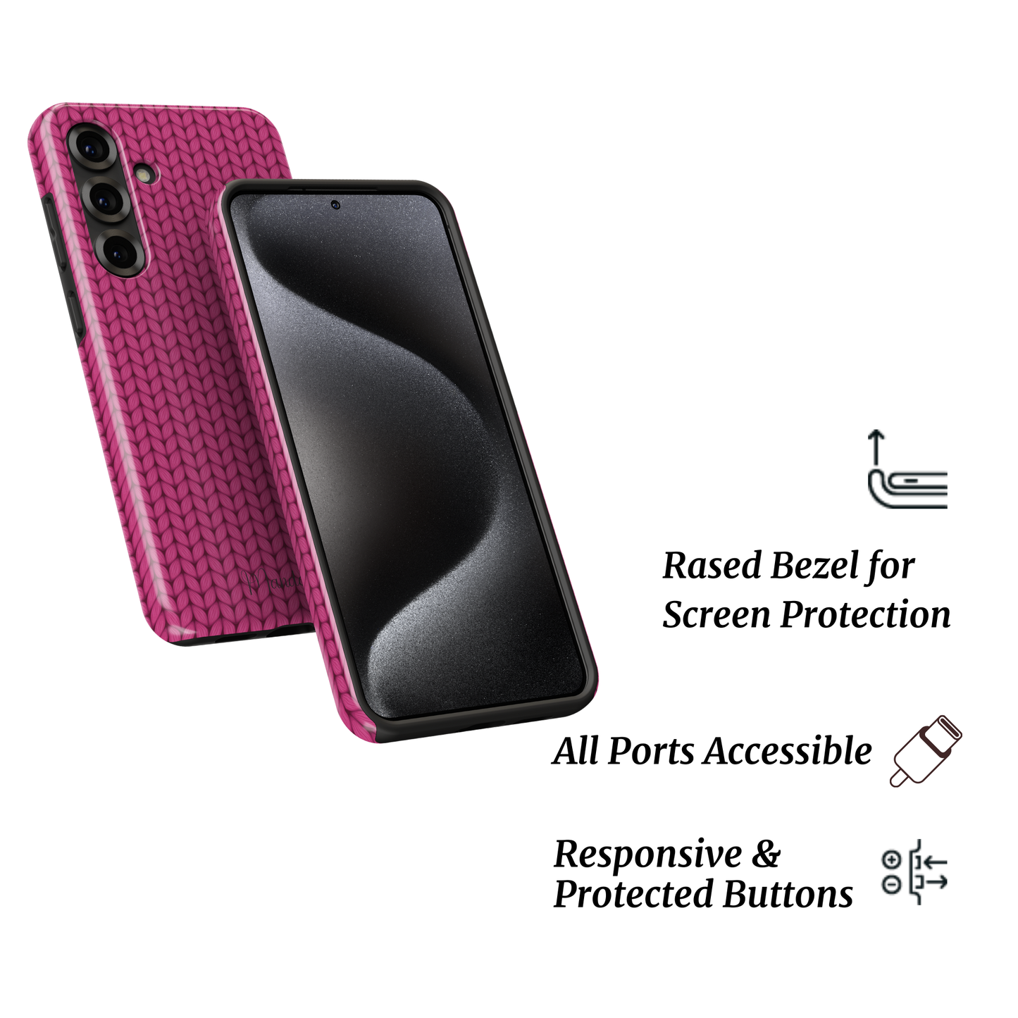 Tough Phone Case|Berry Knit