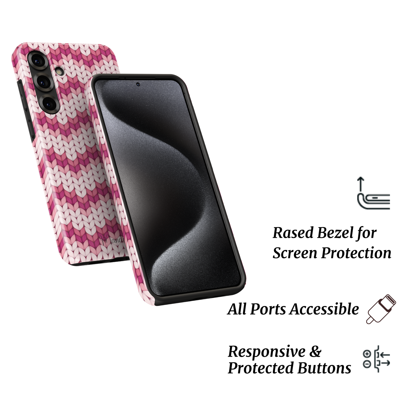 Tough Phone Case|Pink Waves