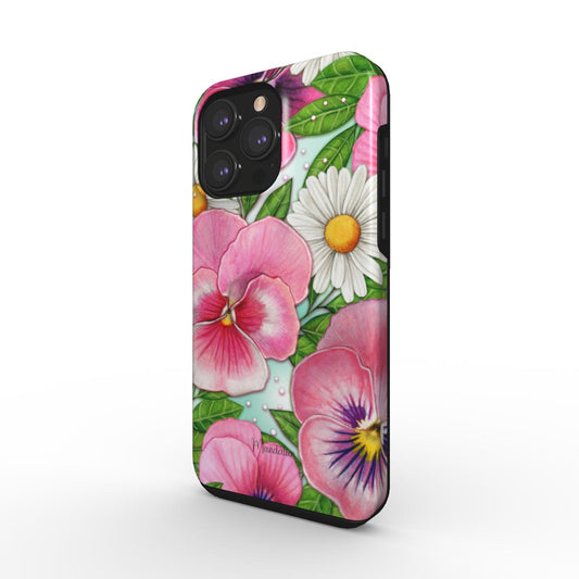 Tough Phone Case|Pansy & Daisy Delight