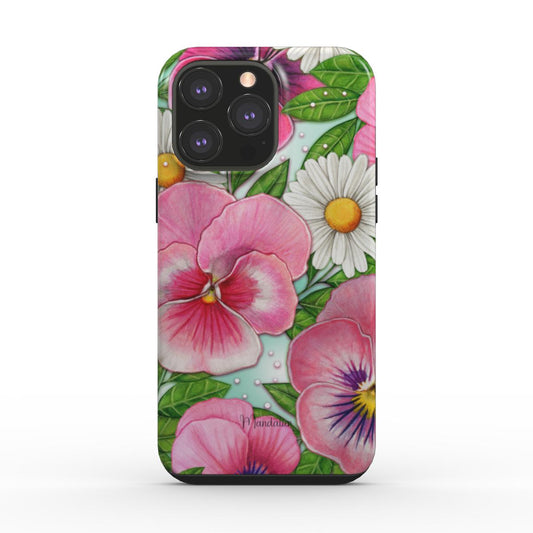 Tough Phone Case|Pansy & Daisy Delight