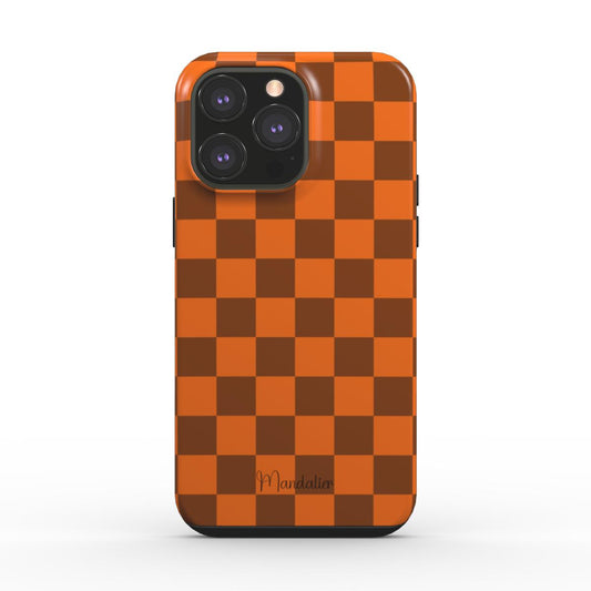 Tough Phone Case in Autumn Checkmate, blending fall-inspired plaid style with the durability you need for everyday protection.