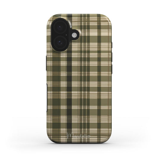 Tough Phone Case|Olive Tartan