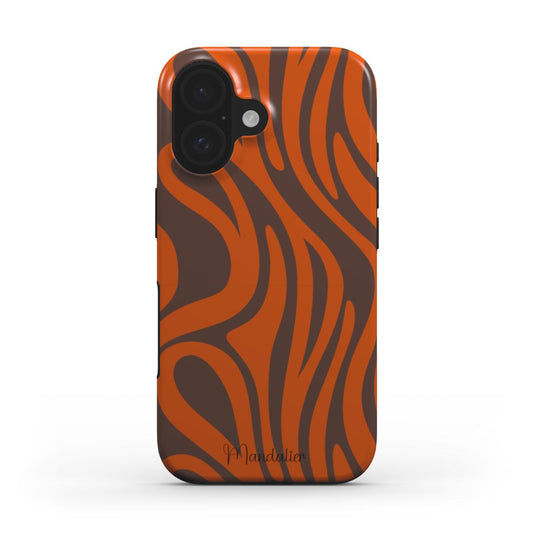 Tough Phone Case in Autumn Amber, inspired by fall hues, combining seasonal elegance with rugged durability.