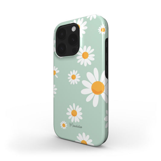 MagSafe Tough Phone Case in Daisy Delight with a vibrant daisy floral design.