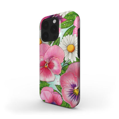 MagSafe Tough Phone Case|Pansy & Daisy Delight