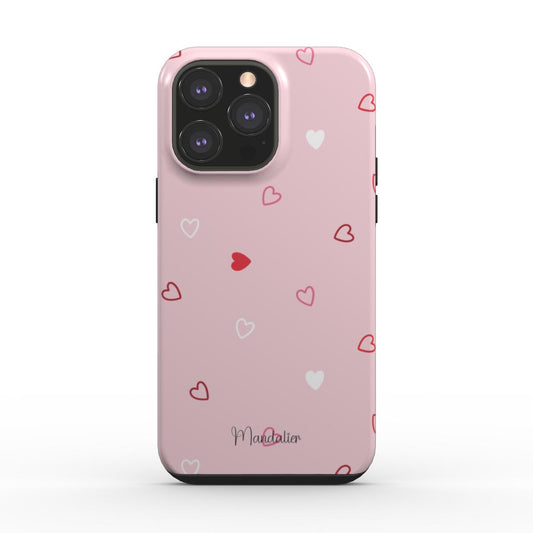 Love Whispers Tough Phone Case with a delicate and romantic design on a glossy finish.