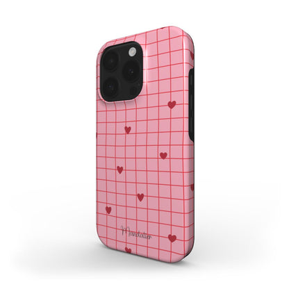 MagSafe Tough Phone Case|Heartfelt Grid