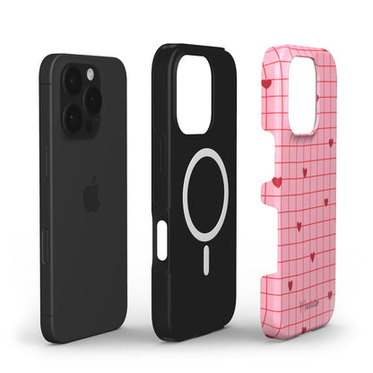 MagSafe Tough Phone Case|Heartfelt Grid