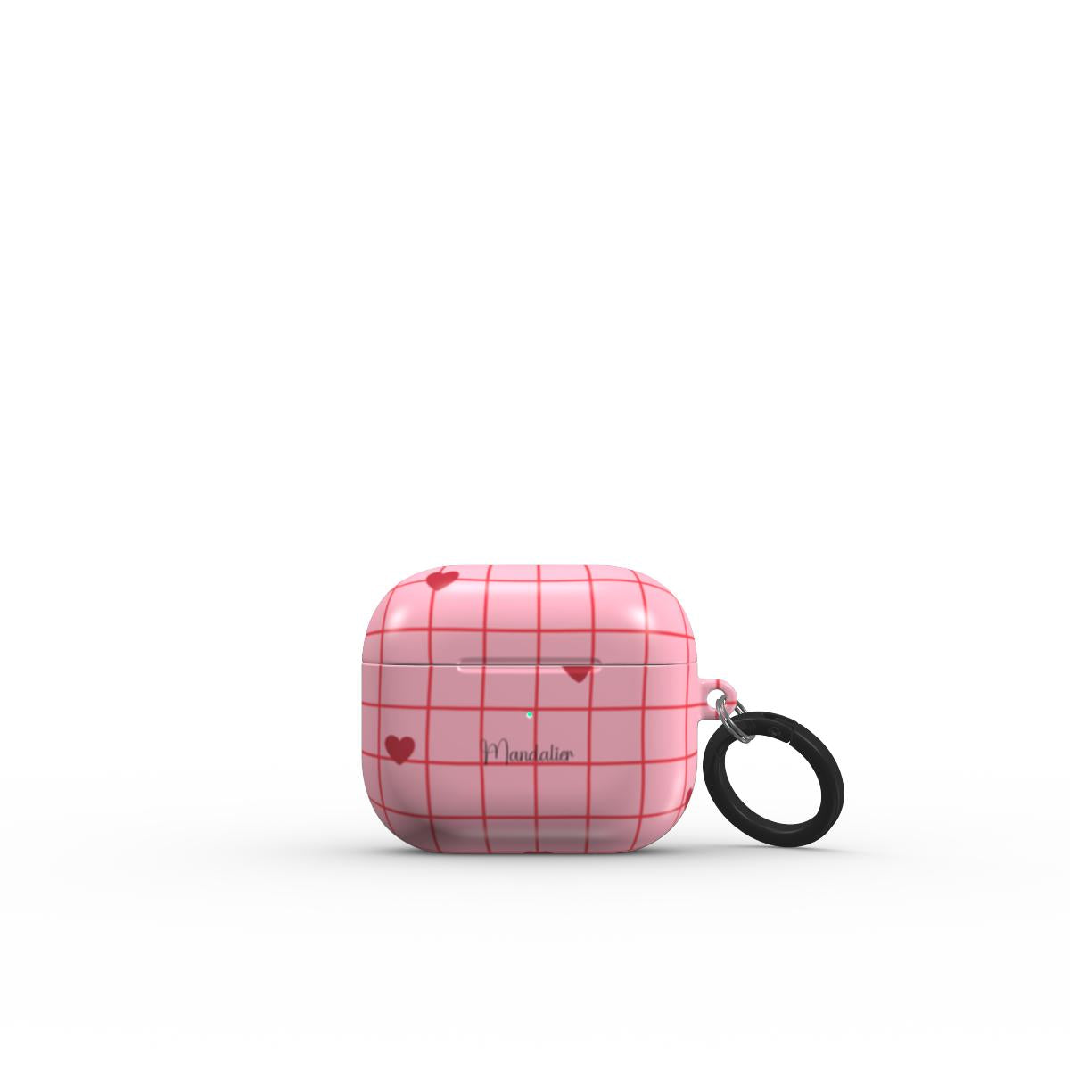 Heartfelt Grid AirPods 3 Tough Case with a glossy finish, showcasing a romantic Valentine’s-inspired design.







