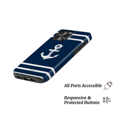 Tough Phone case|Nautical Anchor Lines