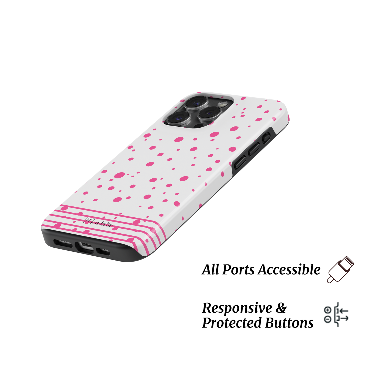 MagSafe Tough Phone Case|Pink Sherbet Striped Sprinkle