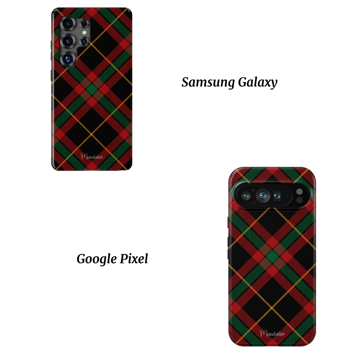Tough Phone Case|Holiday Night Plaid