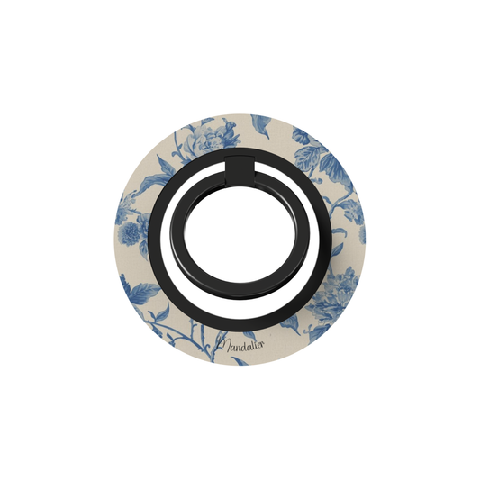 Blue Toile Ring Holder
