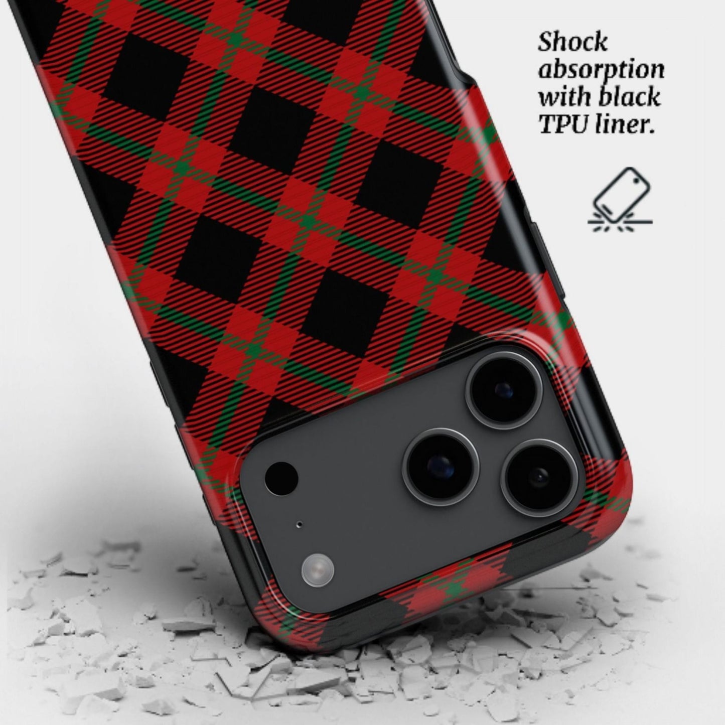 MagSafe Tough Phone Case|Crimson Check