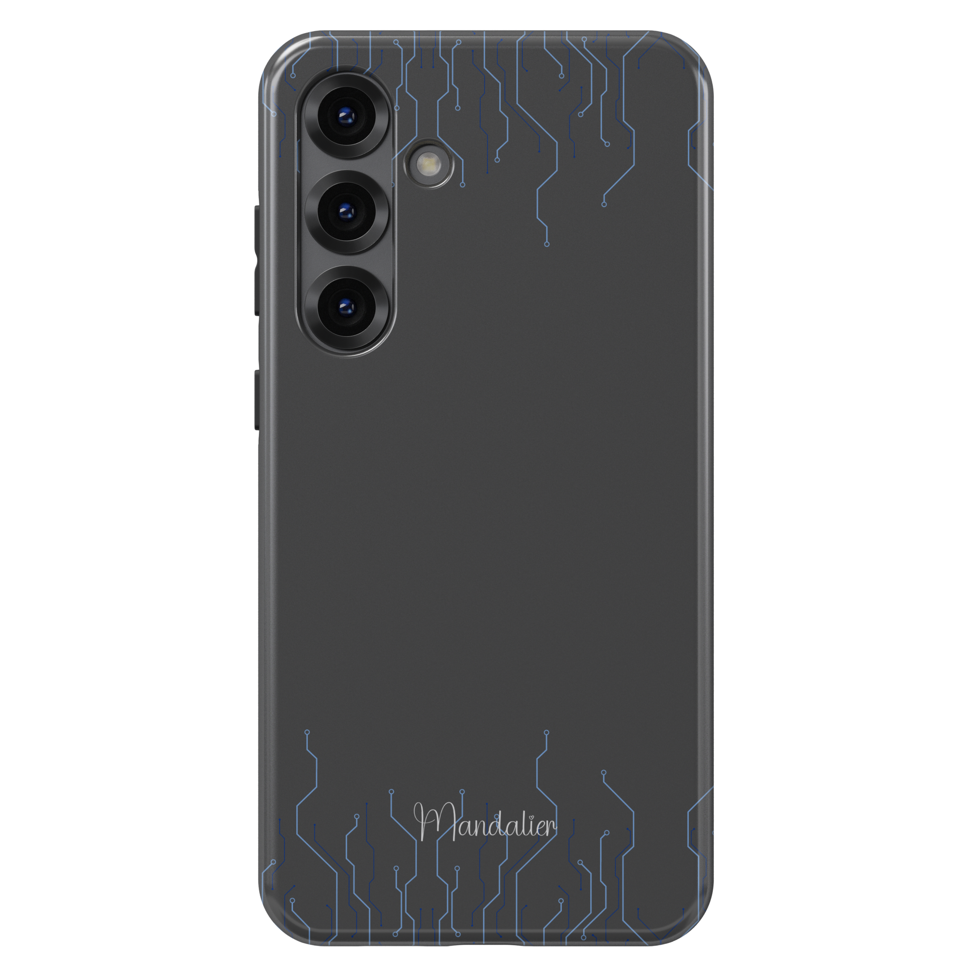 Digital Flow phone case with modern fluid digital-inspired pattern, sleek contemporary design, glossy finish, available in MagSafe and tough dual-layer protective options