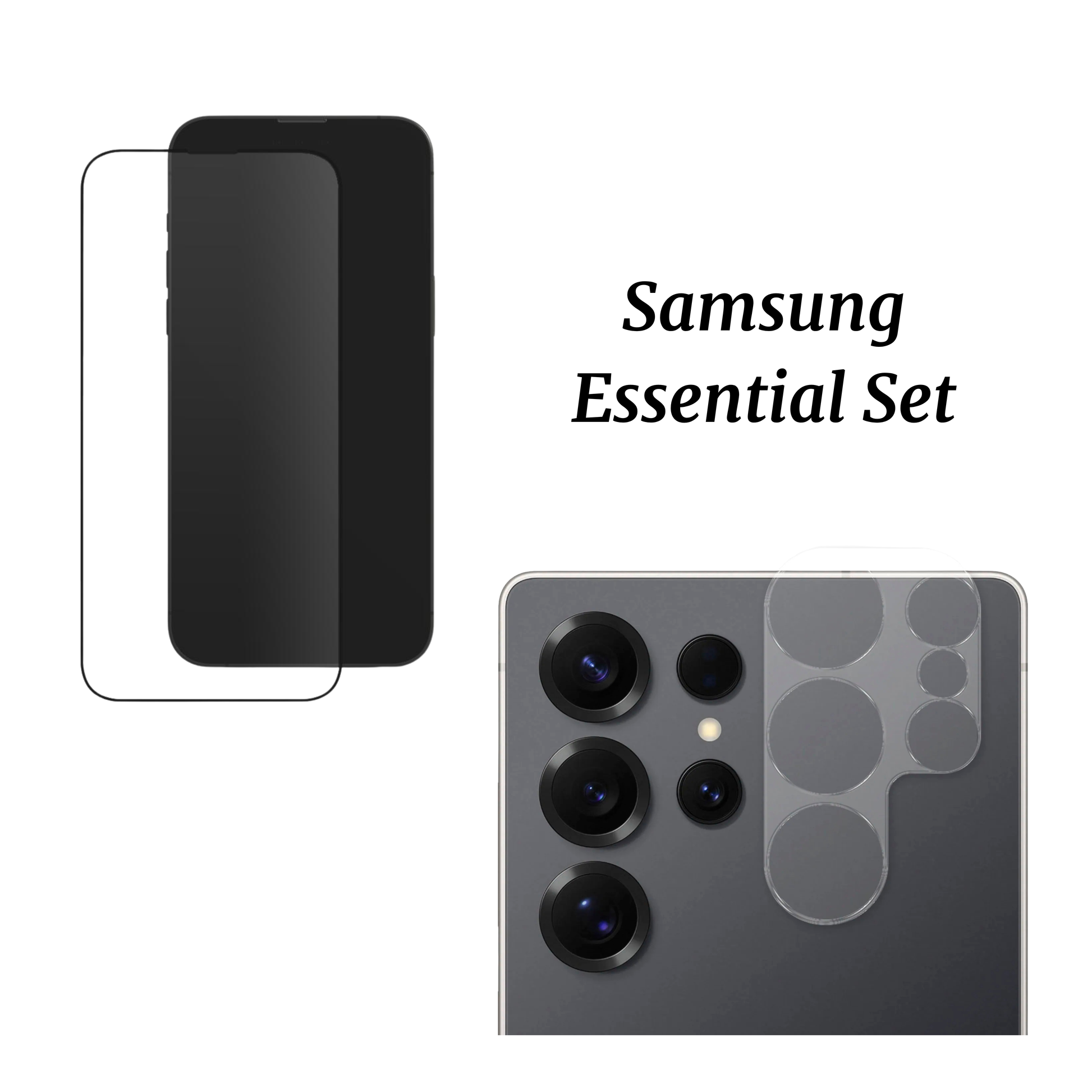 Samsung Essential Set by Mandalier — screen and camera protector bundle offering full, stylish device protection.