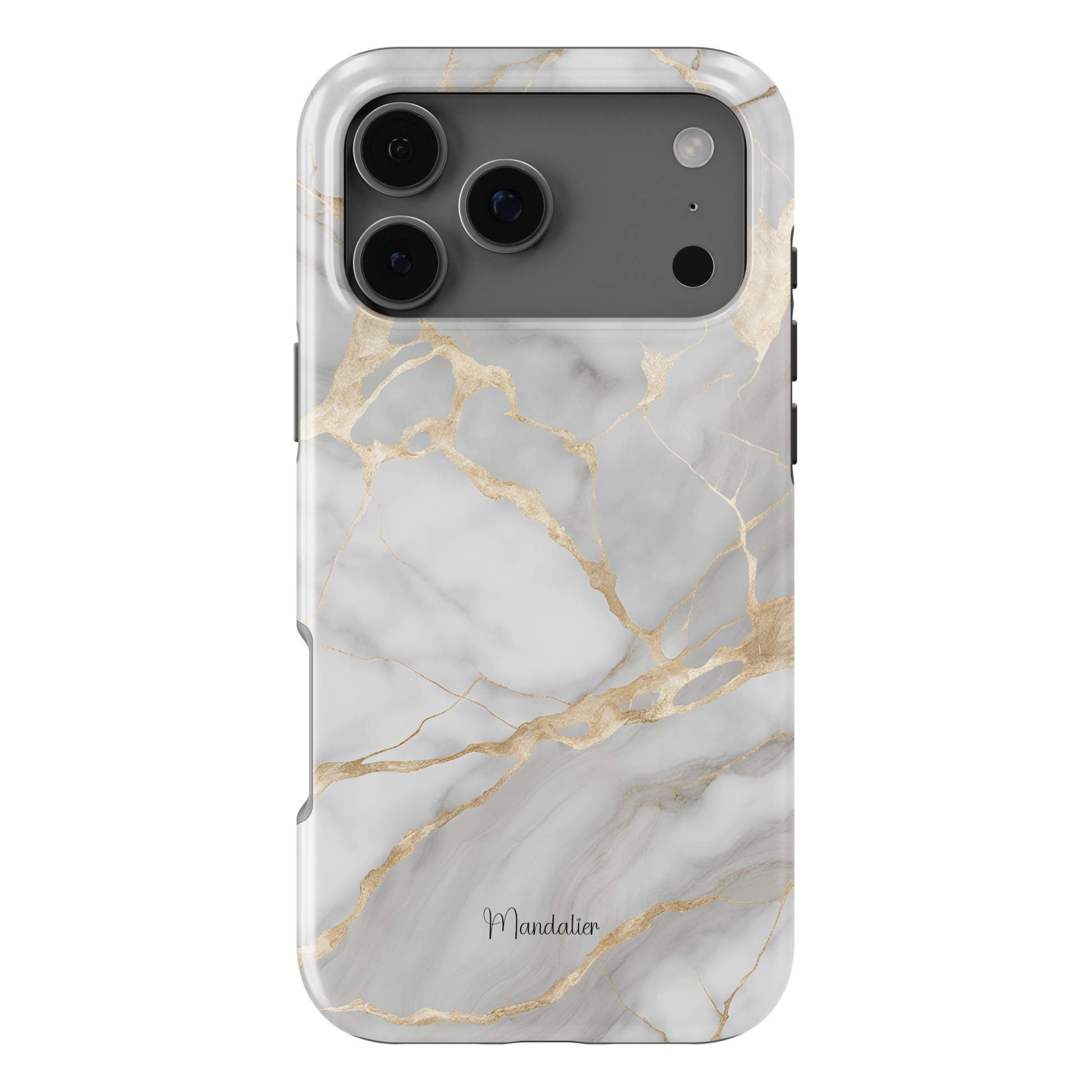 Ivory Silk phone case with smooth marble-inspired design in soft ivory tones, available in MagSafe and tough dual-layer protective options, designed in Malta