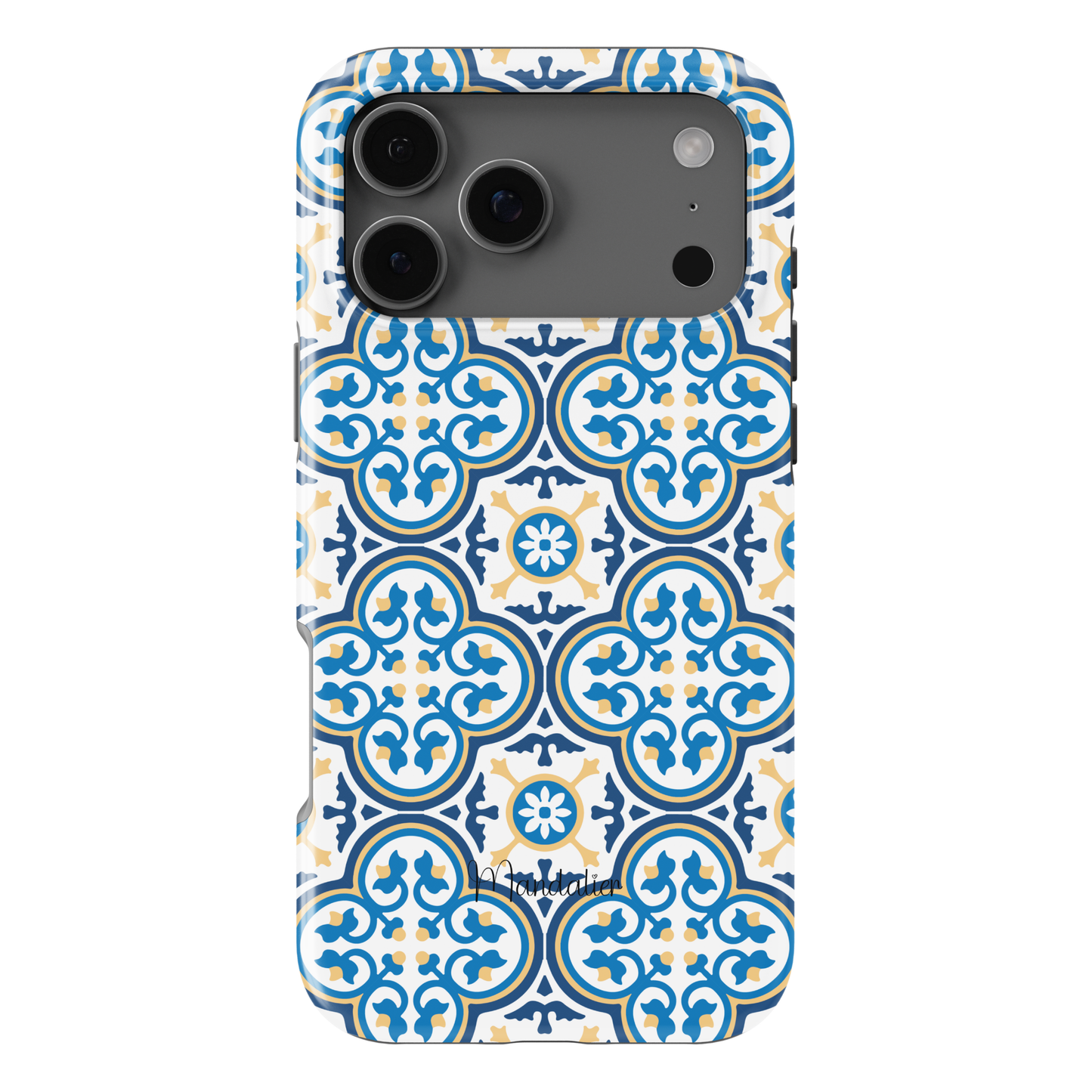 Maduma Fjura Blu Phone Case – MagSafe & Tough Options | Maltese Floral Design