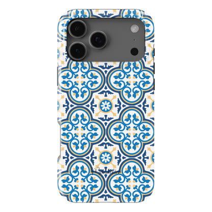 Maduma Fjura Blu Phone Case – MagSafe & Tough Options | Maltese Floral Design