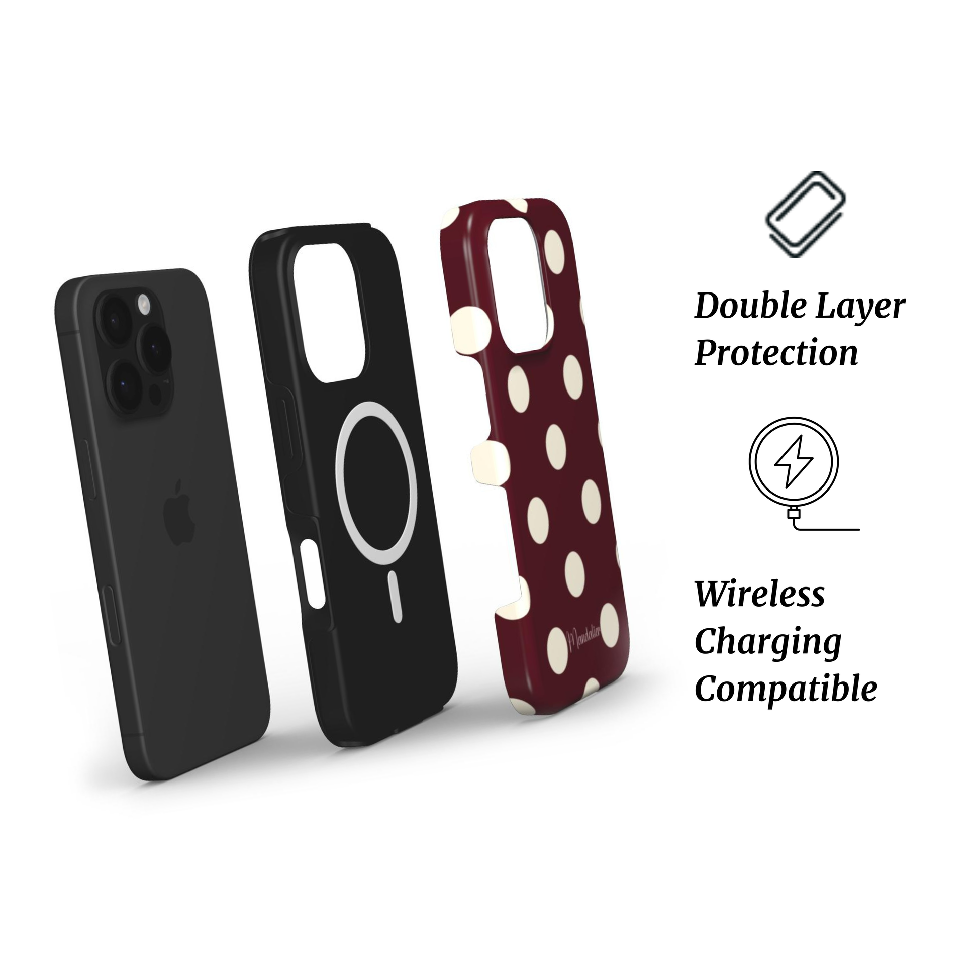 MagSafe Tough Phone Case | Maroon Chic – Durable maroon case with impact resistance and MagSafe compatibility for ultimate protection.