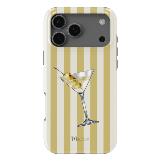 Martini phone case with elegant cocktail-inspired design, available in MagSafe and tough dual-layer protective options, designed in Malta