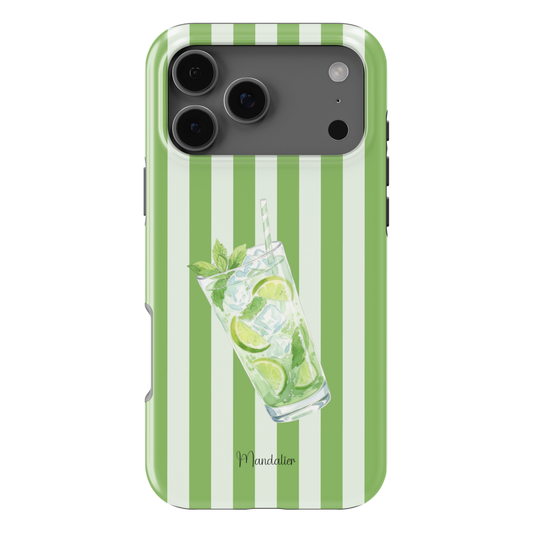 Mojito phone case with fresh green cocktail-inspired design, available in MagSafe and tough dual-layer protective options, designed in Malta