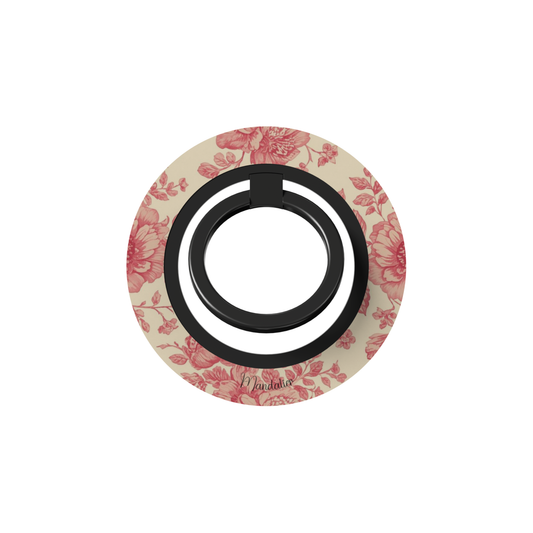 Rose Garden Ring Holder with elegant floral rose design in soft pink tones and secure rotating grip, designed in Malta