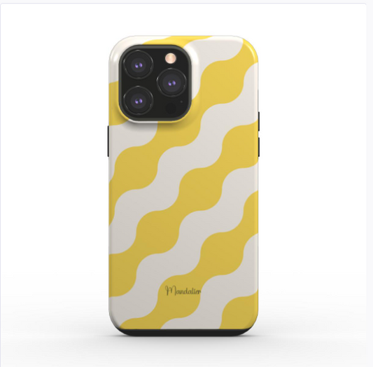 Tough Phone Case|Geometric Wave Pulse