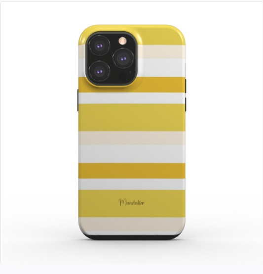 Tough Phone Case|Yellow Sunshine Lines