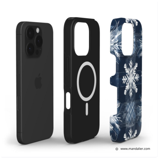 MagSafe Tough Phone Case|Snowflake Plaid