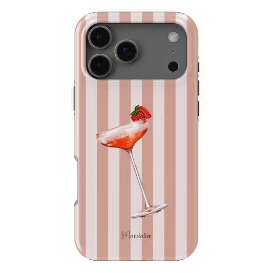 Strawberry Daiquiri phone case with strawberry cocktail-inspired design, available in MagSafe and tough dual-layer protective options, designed in Malta