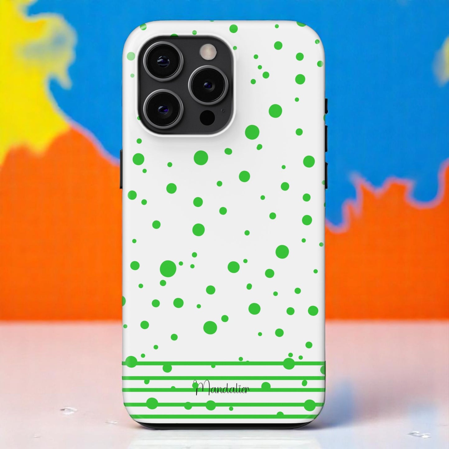 Tough Phone Case|Lime Sprinkle Striped Sprinkles