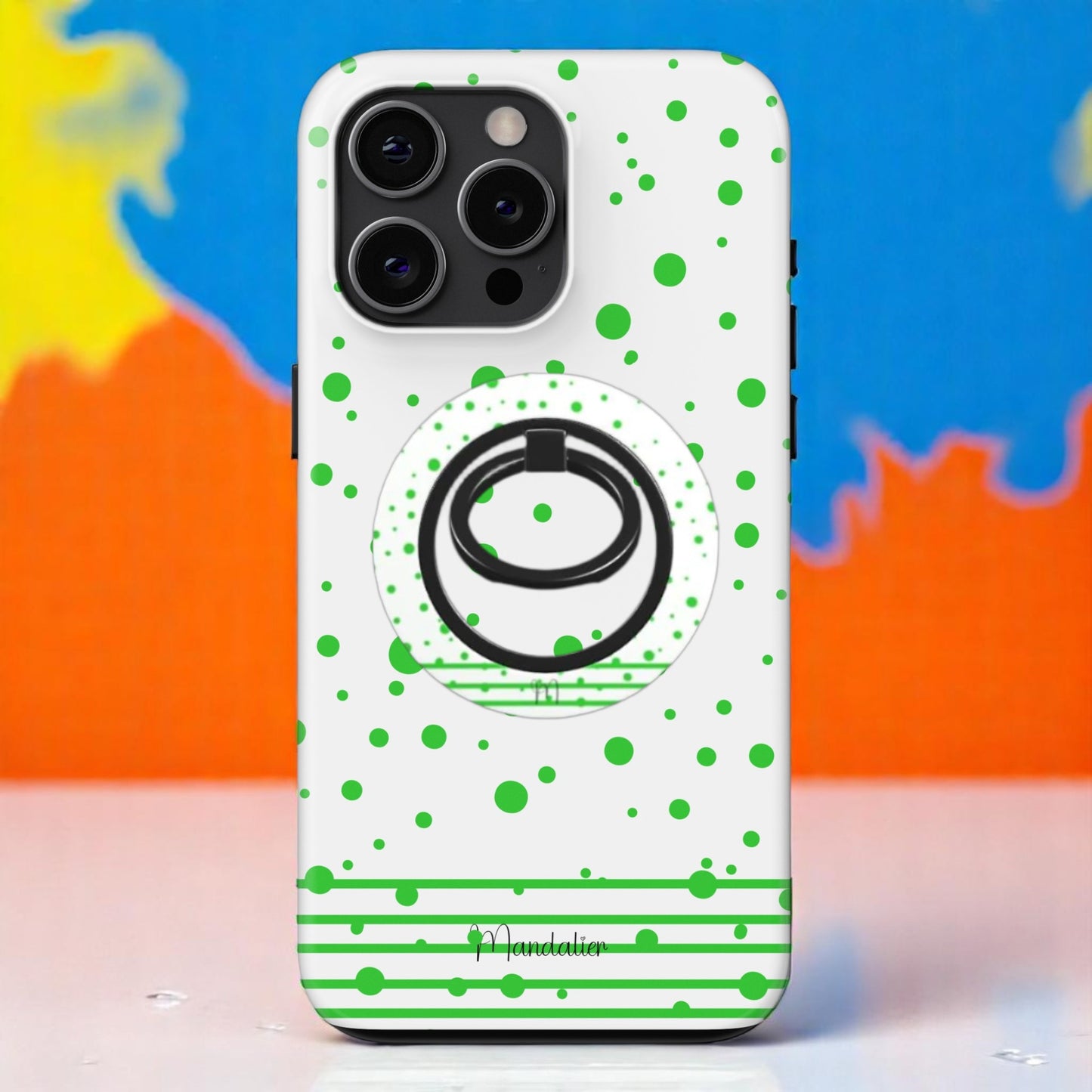 Tough Phone Case|Lime Sprinkle Striped Sprinkles