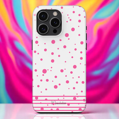 MagSafe Tough Phone Case|Pink Sherbet Striped Sprinkle